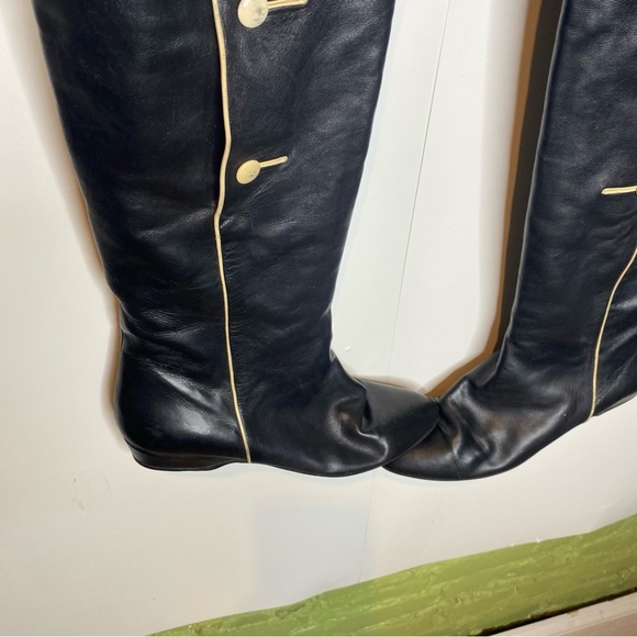 Vintage Andrea Pfister for Marshall Fields hidden wedge leather boots 41 mod - Picture 4 of 8